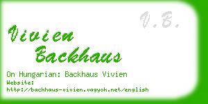 vivien backhaus business card